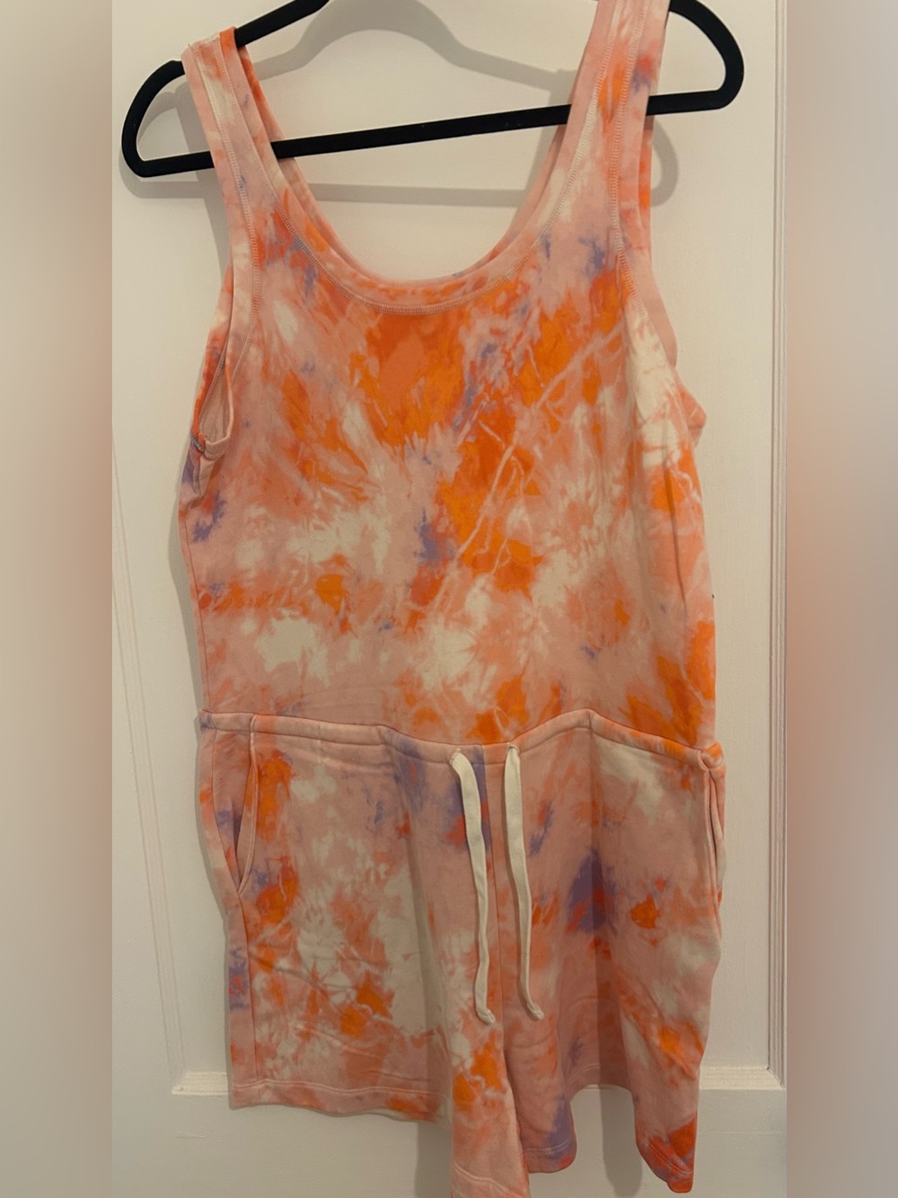 Old Navy Orange, Pink & Purple Tie-Dye Tank Romper